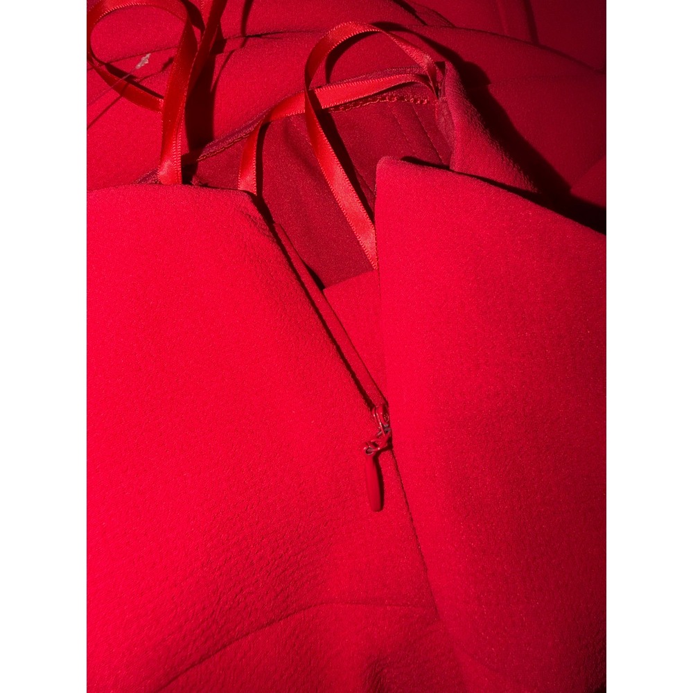 BCBGMAXAZRIA Agata Red Square Neck V-Back Maxi Gown Dress Size 4 NEW S2 - Picture 12 of 12